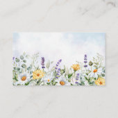 Boho Wildflower Waterverf Personaliseer bruiloft Plaatskaartje (Achterkant)