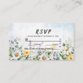 Boho Wildflower Waterverf Personaliseer bruiloft Plaatskaartje (Voorkant)