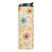 Boho Wildflower Waterverf  Thermosbeker (Gedraaid links)