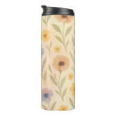 Boho Wildflower Waterverf  Thermosbeker (Geroteerd rechts)
