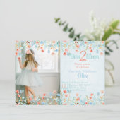 Boho Wildflower waterverf Verjaardagsuitnodiging Kaart (Staand voorkant)