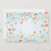 Boho Wildflower waterverf Verjaardagsuitnodiging Kaart (Achterkant)