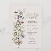 Boho Wildflower Waterverf Vrijgezellenfeest Kaart (Voorkant / Achterkant)