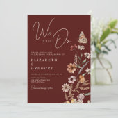 Boho Wildflower We doen nog steeds gelofte van ver Kaart (Staand voorkant)