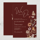 Boho Wildflower We doen nog steeds gelofte van ver Kaart (Voorkant / Achterkant)