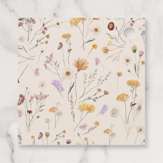 Boho Wildflower Weddenschap Dank je Labels (Achterkant)