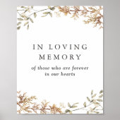 Boho Wildflower Weddenschap in liefdevol Geheugenb Poster (Voorkant)