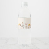 Boho Wildflower Weddenschap Water Etiket (Achterkant)