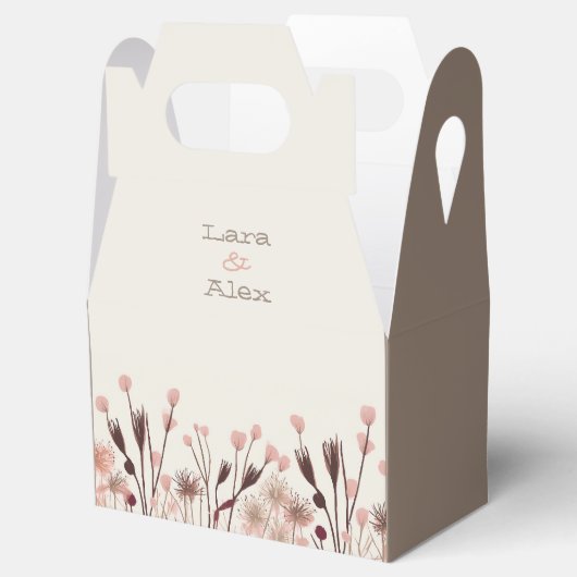 Boho Wildflower Wedding Bedankdoosjes (Geopend)