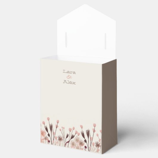 Boho Wildflower Wedding Bedankdoosjes (Geopend)