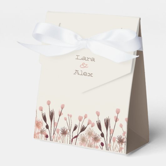 Boho Wildflower Wedding Bedankdoosjes (Voorkant Zijde)