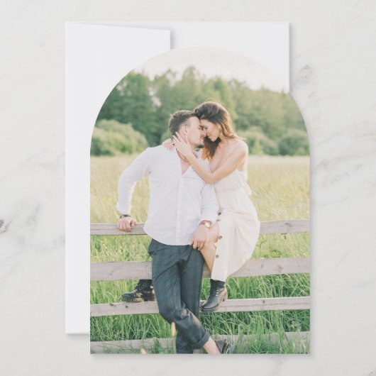 Boho Wildflower Wedding Bewaar de datumboog Kaart (Achterkant)