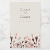 Boho Wildflower Wedding Candle Label Voedselcontainer Etiket (Enkel label)