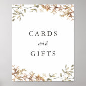 Boho Wildflower Wedding Cards and Gifts Sign Poster (Voorkant)