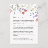 Boho Wildflower Wedding Details Kaart (Voorkant)
