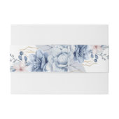 Boho Wildflower Wedding Elegant Script Uitnodigingen Wikkel (Achterkant Voorbeeld)