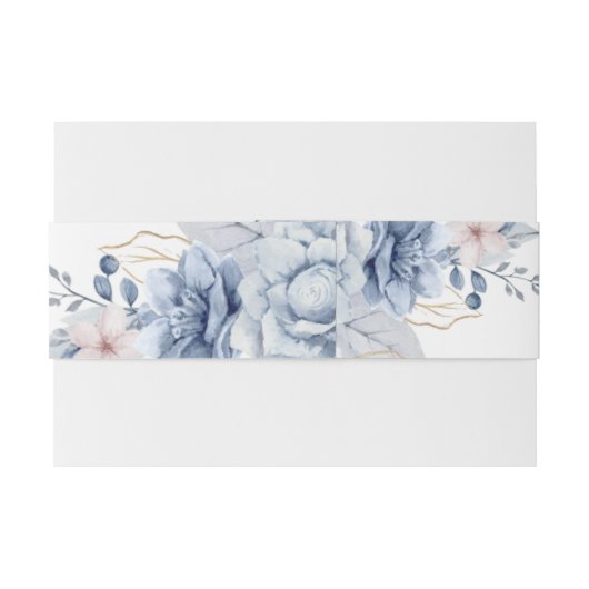 Boho Wildflower Wedding Elegant Script Uitnodigingen Wikkel (Achterkant Voorbeeld)