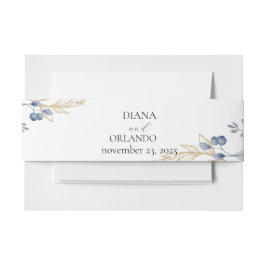 Boho Wildflower Wedding Elegant Script Uitnodigingen Wikkel