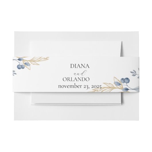 Boho Wildflower Wedding Elegant Script Uitnodigingen Wikkel (Voorkant Voorbeeld)