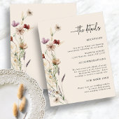 Boho Wildflower Wedding Enclosure Kaart