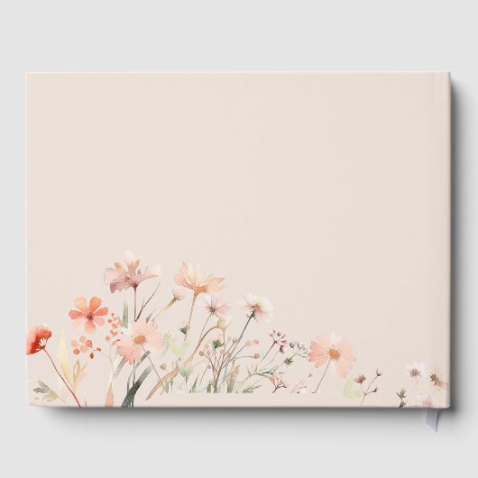 Boho Wildflower Wedding Gastenboek (Achterkant)