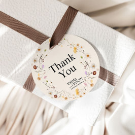 Boho Wildflower Wedding Gift Labels