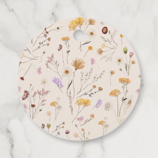 Boho Wildflower Wedding Gift Labels (Achterkant)