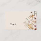 Boho Wildflower Wedding Informatiekaartje (Achterkant)