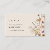Boho Wildflower Wedding Informatiekaartje (Voorkant)