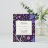 Boho Wildflower Wedding Invitation Kaart (Staand voorkant)