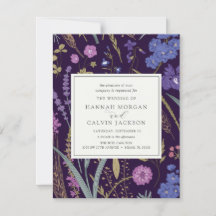 Boho Wildflower Wedding Invitation