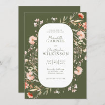 Boho Wildflower Wedding Invitation