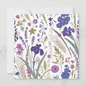 Boho Wildflower Wedding Invitation Kaart (Achterkant)