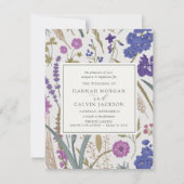 Boho Wildflower Wedding Invitation Kaart (Voorkant)