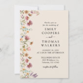 Boho Wildflower Wedding Invitation Save The Date (Voorkant)