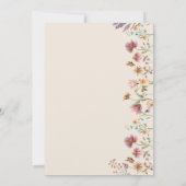 Boho Wildflower Wedding Invitation Save The Date (Achterkant)