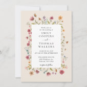 Boho Wildflower Wedding Invitation Save The Date (Voorkant)