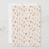 Boho Wildflower Wedding Invitation Save The Date (Achterkant)