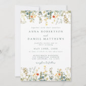 Boho Wildflower Wedding Kaart (Voorkant)