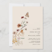 Boho Wildflower Wedding Kaart (Voorkant)