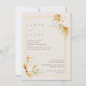 Boho Wildflower Wedding Kaart (Voorkant)