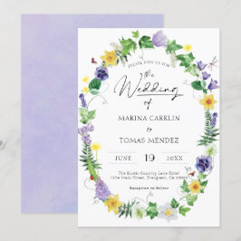 Boho Wildflower Wedding Kaart