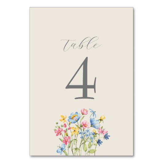 Boho Wildflower Wedding Kaart (Achterkant)