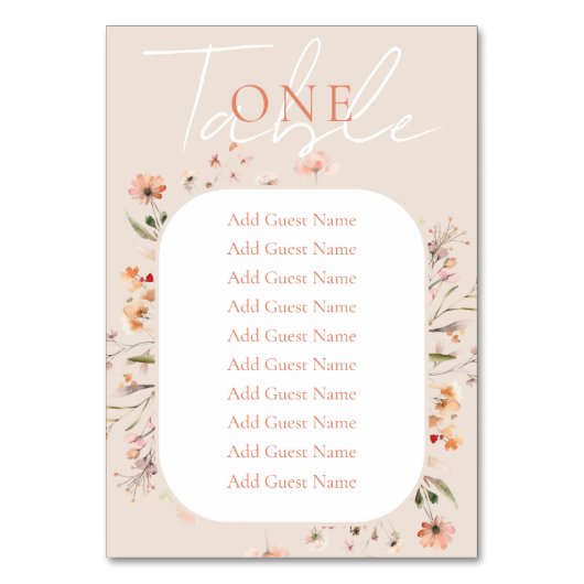 Boho Wildflower Wedding Kaart (Voorkant)