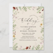 Boho Wildflower Wedding Kaart (Voorkant)