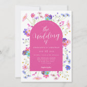 Boho Wildflower Wedding Kaart (Voorkant)
