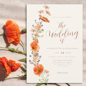 Boho Wildflower Wedding Kaart
