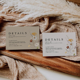 Boho Wildflower Wedding — Kaart