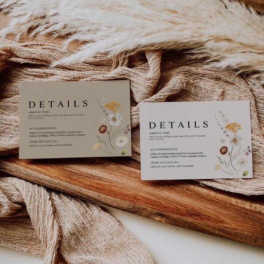 Boho Wildflower Wedding — Kaart