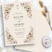 Boho Wildflower Wedding Kaart